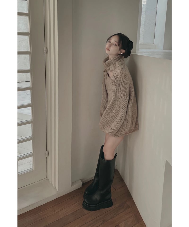 ハンドニッティングリボントップ / Hand Knitting Ribbon Top ハンドニッティングリボントップ / Hand Knitting Ribbon Top