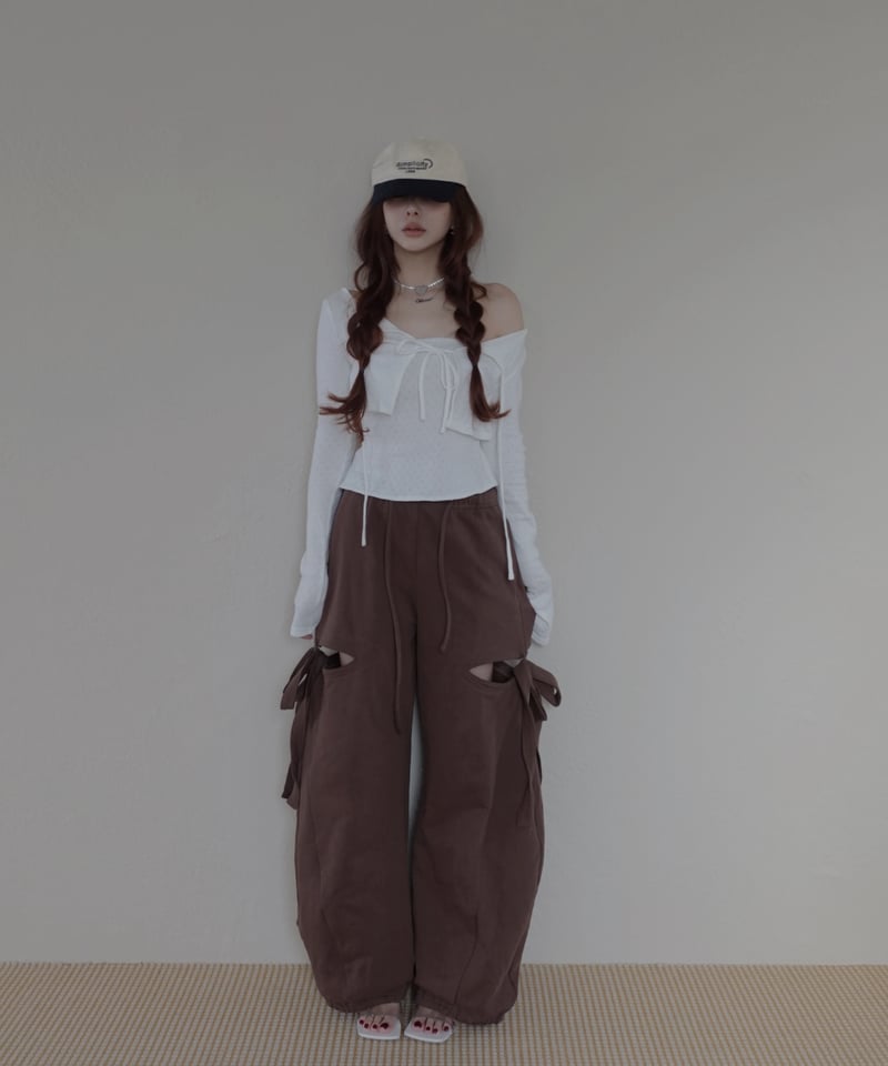 サイドカットスウェットパンツ/Side Cutting Sweat Pants | FICTI