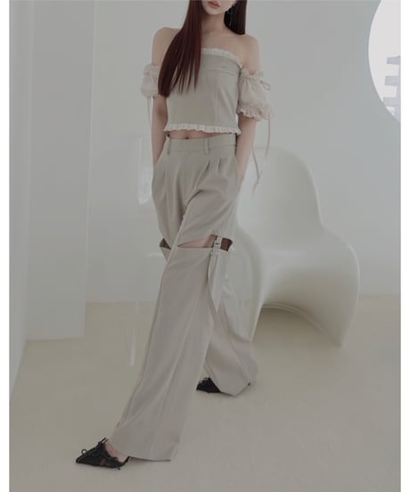 2wayスリーブチェストポケットトップ/2way Sleeve Chest Pocket Top