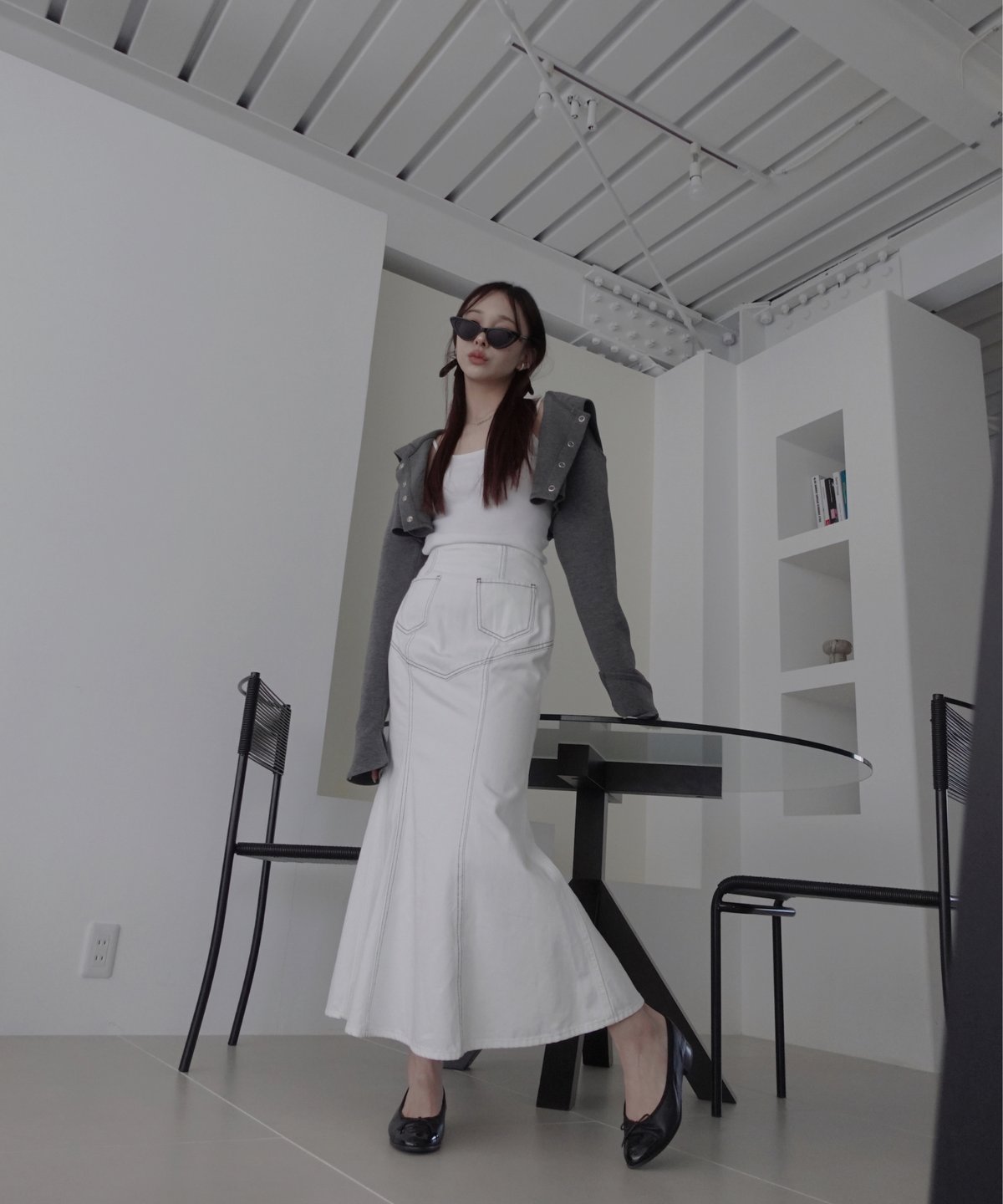 デニムフレアスカート /Denim Flare Skirt | FICTION TOKYO O 