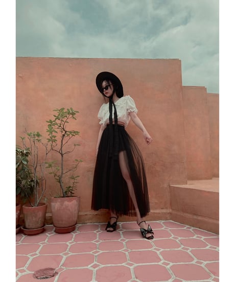 スリットチュールスカート Slit Tulle Skirt