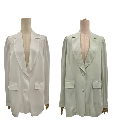 パフスリーブシアージャケット /Puff Sleeve Sheer Jacket