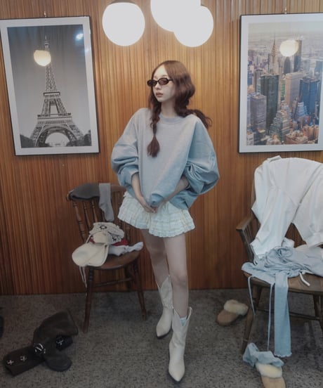 コットンレースフリルフリルショートパンツ / Cotton Lace Frill Frill Short Pants