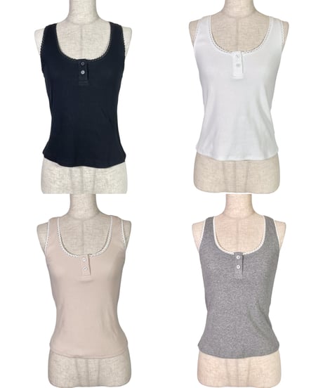 【Basic Collection】フリルタンクトップ / Frill Tank Top