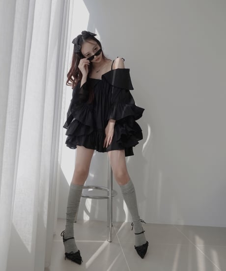 2wayチュニックワンピース / 2Way Collar Tunic One-Piece