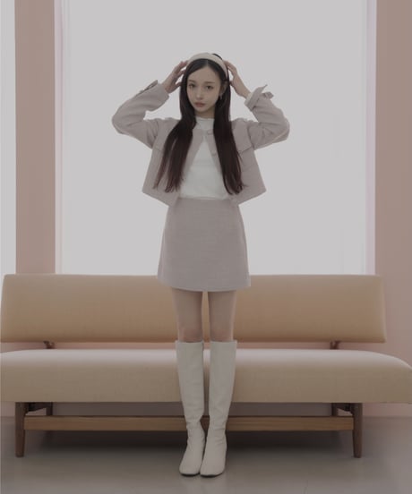【DustyPink】ツイードジャケット/Tweed Jacket