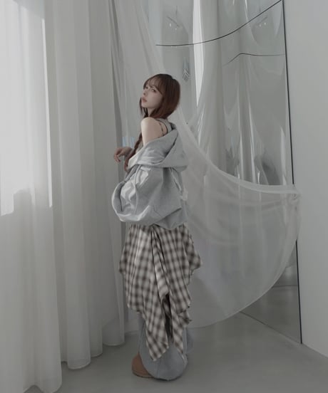 【Mocha】レイヤードチェックワンピース / Layered Check Dress