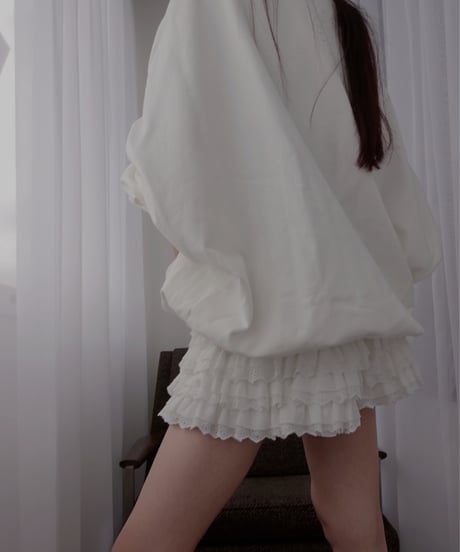 コットンレースフリルフリルショートパンツ / Cotton Lace Frill Frill Short Pants