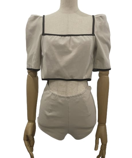 2Wayパイピングボディースーツ / 2Way binding Body Suit