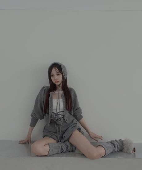 サイドリボンニットショートパンツ /Side Ribbon Knit Short Pants