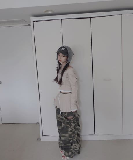 【Pink】レイヤードプリーツスカート /Layered Pleats Skirt