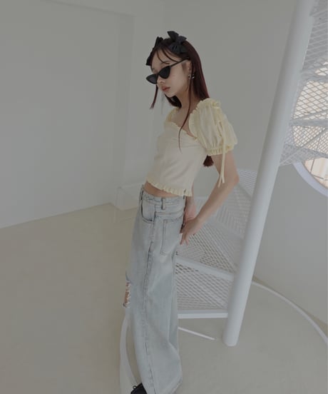 2wayスリーブチェストポケットトップ/2way Sleeve Chest Pocket Top