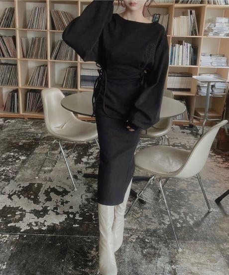 バックスリットロンTワンピ /Back Slit Long Sleeve T One-Piece
