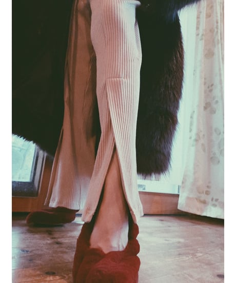 Front Slit Belt Pants　リブスリットパンツ