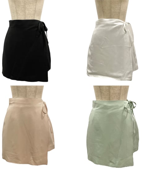 ラップミニスカート(インナーショートパンツ付き) /Wrap Mini Skirt( +inner Short Pants)
