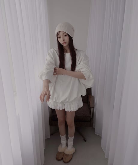 コットンレースフリルフリルショートパンツ / Cotton Lace Frill Frill Short Pants