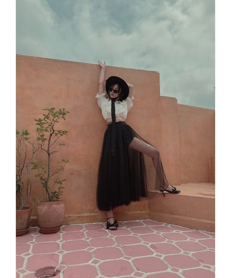 スリットチュールスカート Slit Tulle Skirt