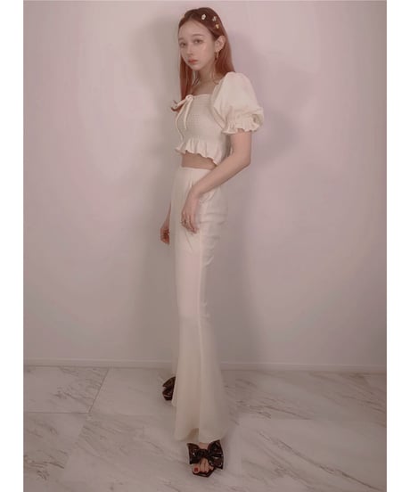 スプリングハイウェストフレアパンツ　Spring High Waist Flare Pants