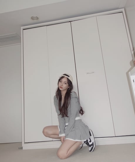 【LightGray】レイヤードプリーツスカート/Layered Pleats Skirt