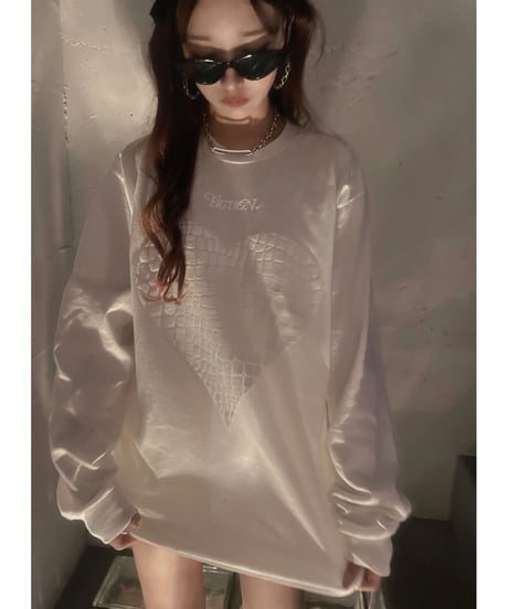 Croco Heart Longsleeve T /クロコハートロンT