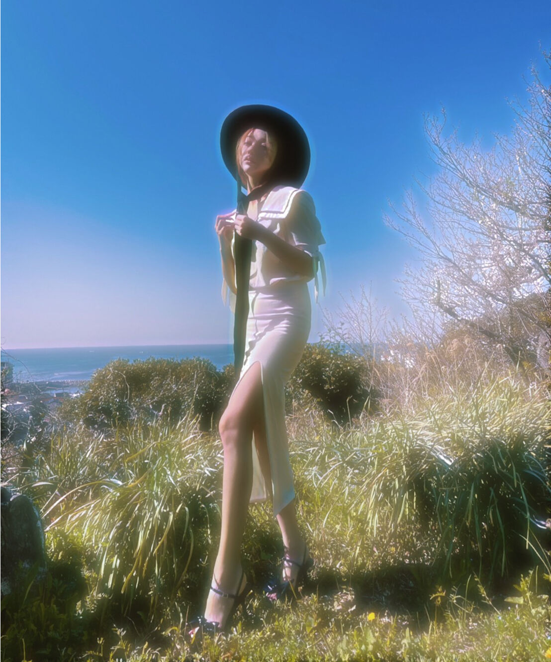 セーラーカラースリットワンピ Sailor Collar Slit One-Piece | F 