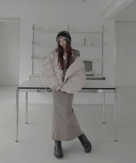ラガースウェットフードワンピース/Rugger Collar Sweat Hoodie Dress
