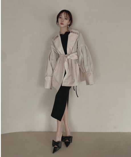 ボリュームスリーブトレンチコート / Volume Sleeve Trench Coat
