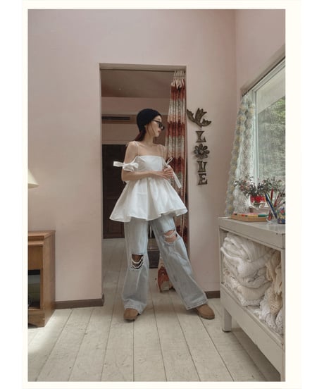 ダブルスカートリボンチュニック / Double Skirt Ribbon Tunic