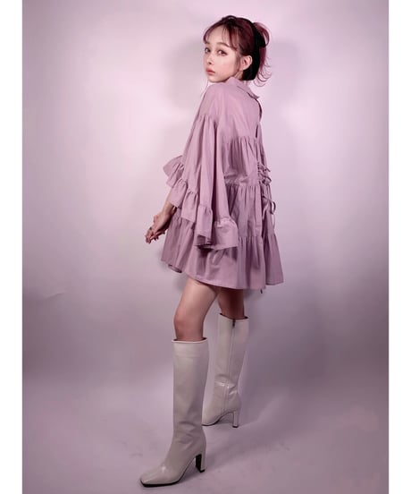 Lace-up Tunic One-Piece レースアップチュニックワンピース