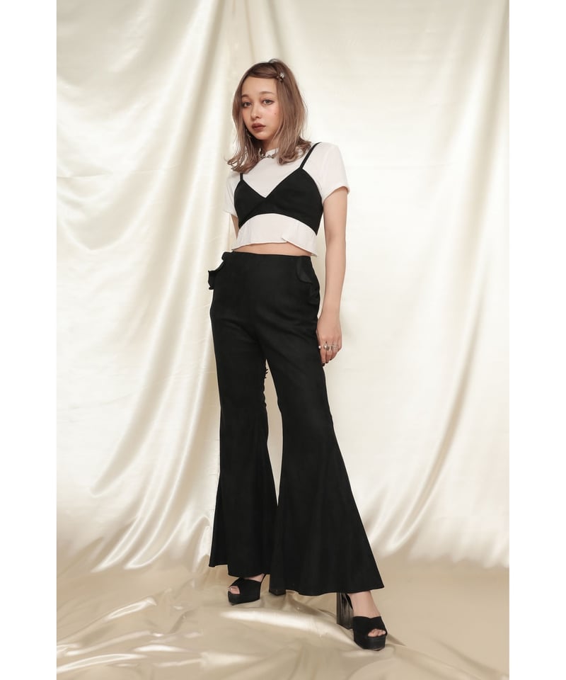 Fake Suede Flare Pants スウェードフレアパンツ | FICTION TO