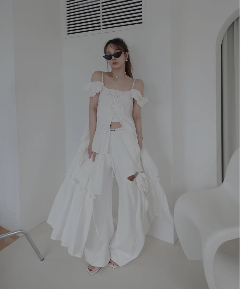 White】ガウンドレス/Gown Dress | FICTION TOKYO OFFICI