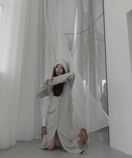 フードロングワンピース/Hooded Long One-Piece