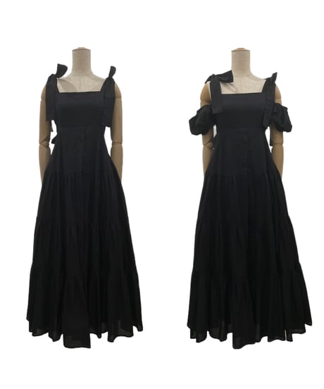 ショルダーリボンサマーロングドレス / Shoulder Ribbon Summer Long Dress
