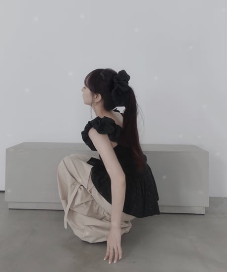 コットンレースビッグシュシュ/CottonLace Big Chouchou