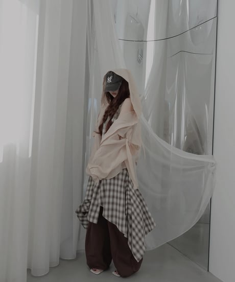【Mocha】レイヤードチェックワンピース / Layered Check Dress