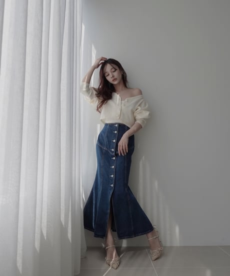 デニムフレアスカート /Denim Flare Skirt