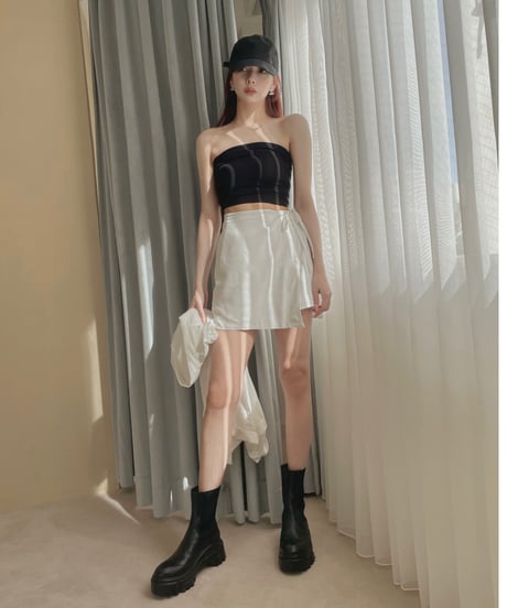 ラップミニスカート(インナーショートパンツ付き) /Wrap Mini Skirt( +inner Short Pants)