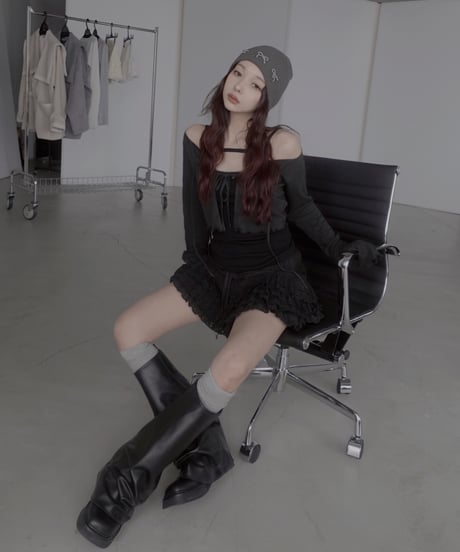 フリルヘムリボンカーディガン(リボンキャミセット) / Frill Hem Ribbon Cardigan(+Ribbon Camisole)
