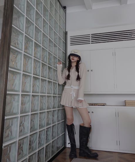 【Pink】レイヤードプリーツスカート /Layered Pleats Skirt