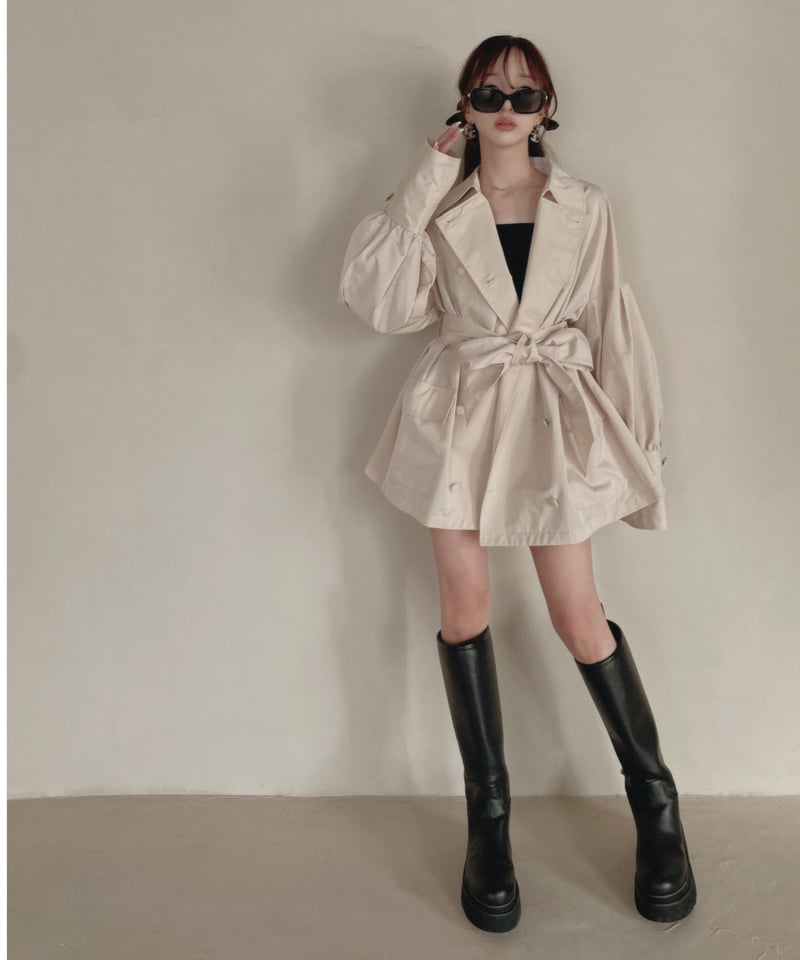 ボリュームスリーブトレンチコート / Volume Sleeve Trench Coat | 