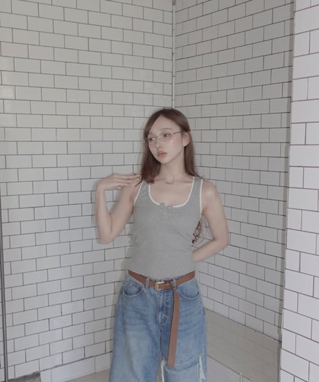 【Basic Collection】フリルタンクトップ / Frill Tank Top