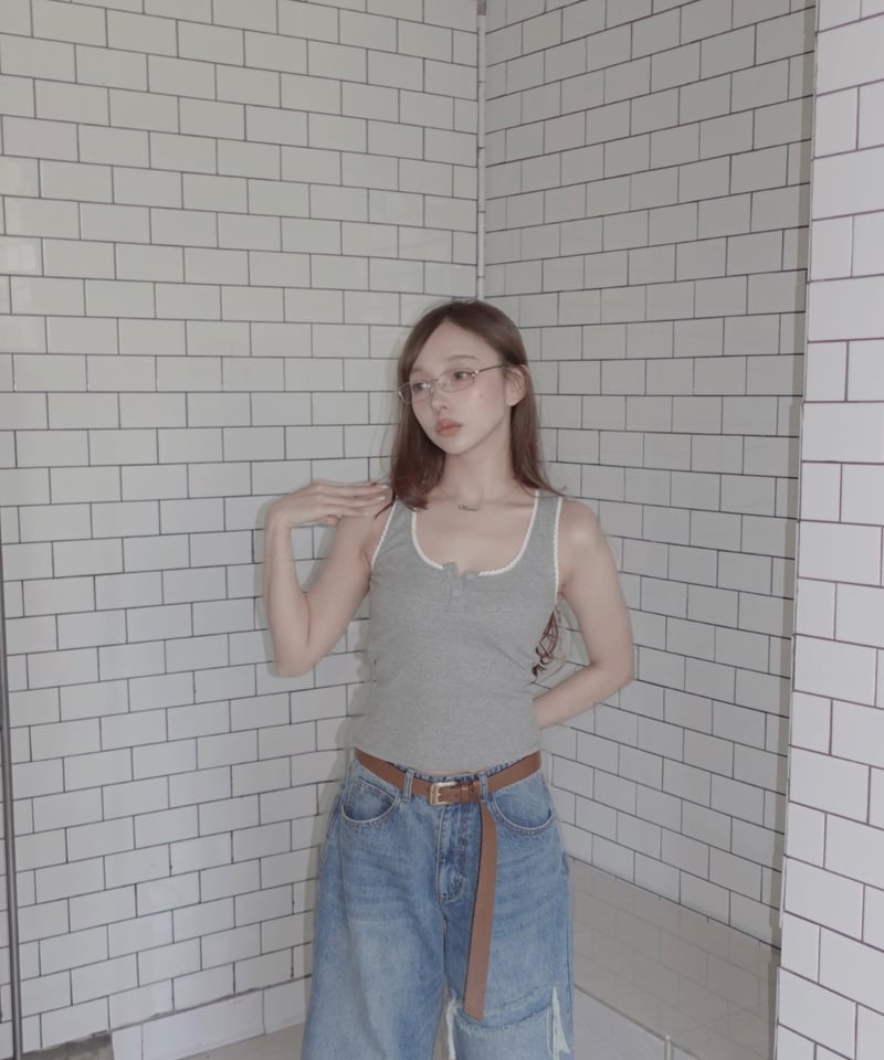 NON TOKYO フリルタンクトップ Basic Collection】フリルタンクトップ / Frill Tank Top |