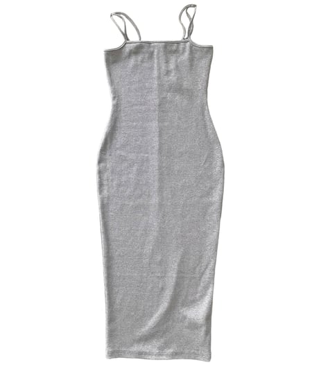 【Basic Collection】リブキャミソールスリットワンピース-Long- /Rib Camisole Slit One-Piece
