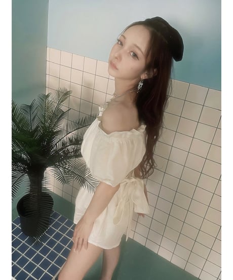 バックリボンロンパース / Back Ribbon Rompers