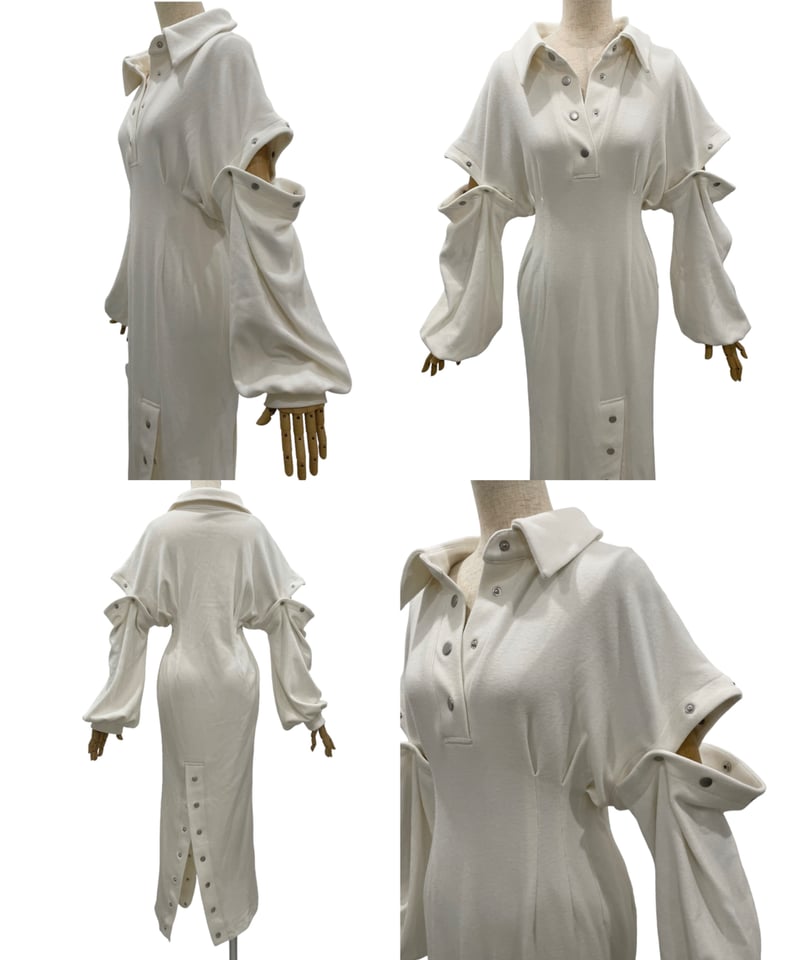 スナップスリットワンピース / Metal Snaps Slit One-Piece | FI