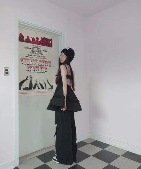 ［Black］キャミソールチュニックドレス /Camisole Tunic Dress