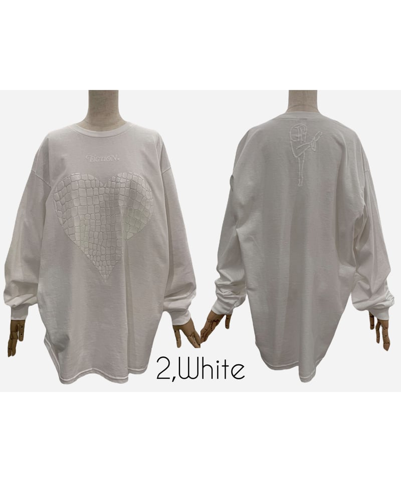 Croco Heart Longsleeve T /クロコハートロンT | FICTION T