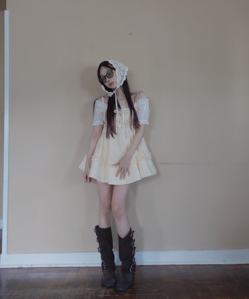 fiction tokyo シアーブラウス /Sheer Blouse 黒 シアーブラウス /Sheer Blouse | FICTION TOKYO OFFICIAL