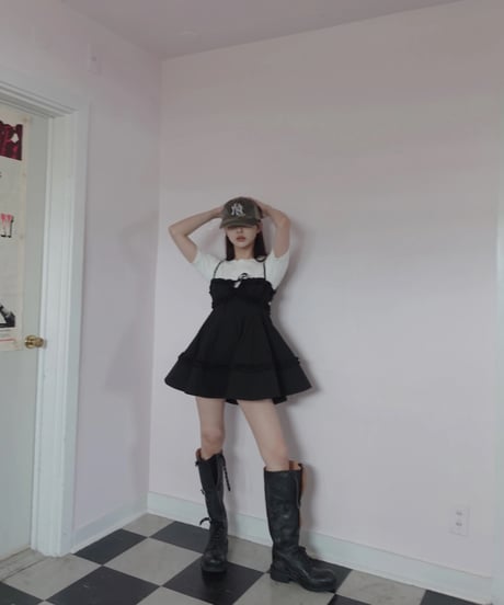 ［Black］キャミソールチュニックドレス /Camisole Tunic Dress
