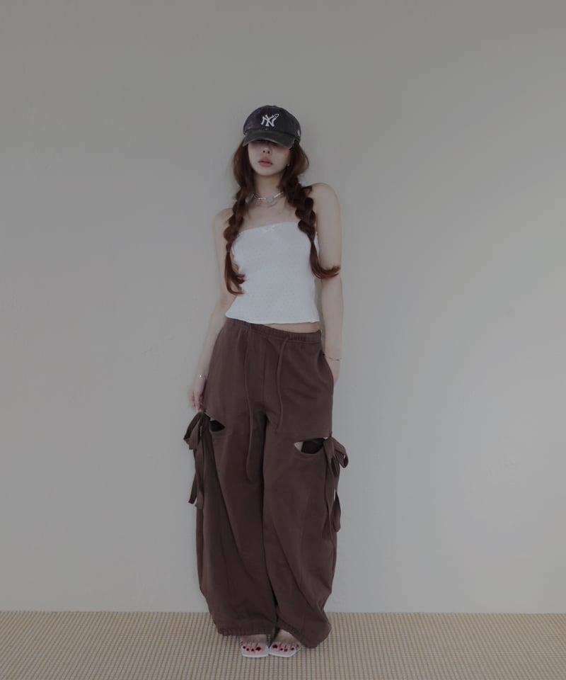サイドカットスウェットパンツ/Side Cutting Sweat Pants | FICTI